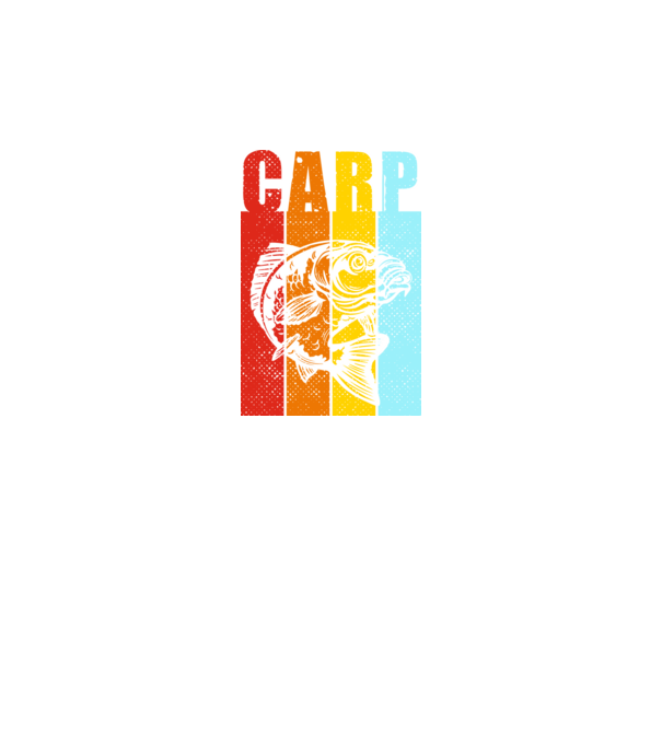 Carp Pescuit model negru pe tricou