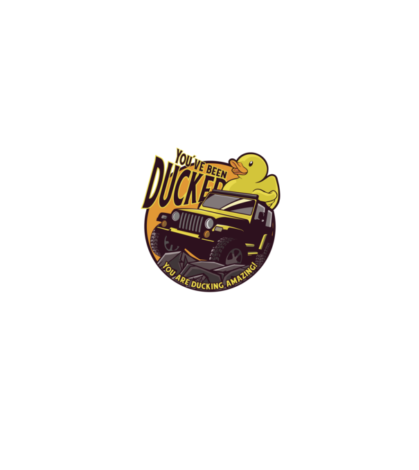'You''ve been ducked - Off road SUV' model negru pe tricou