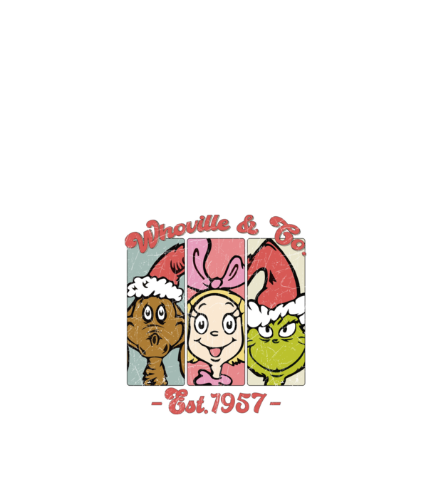 Whoville & Co. - Grinch model alb pe tricou