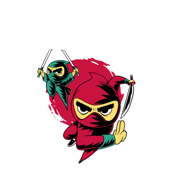 Tricou Ninja model alb pe tricou