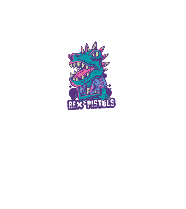 Rex Pistols model turcoaz pe tricou
