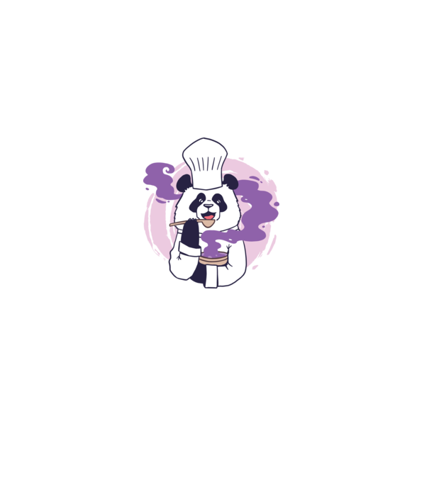 Panda Chef model negru pe tricou