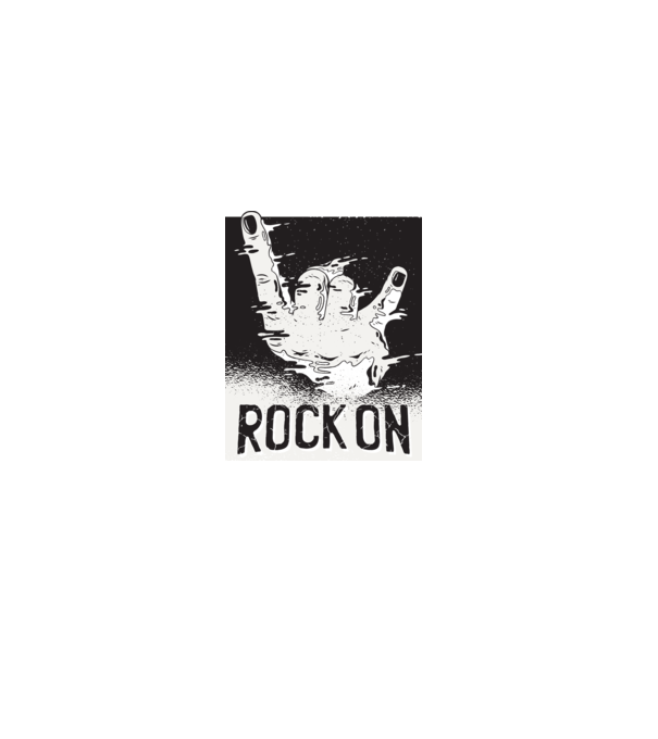 Rock On model albastru deschis pe tricou