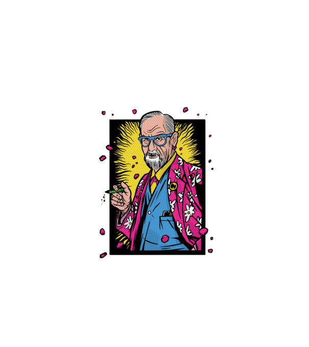 Sigmund Freud Filozof model alb pe tricou