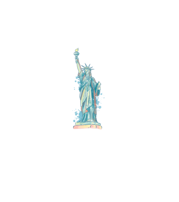 Statuia Libertății model alb pe tricou