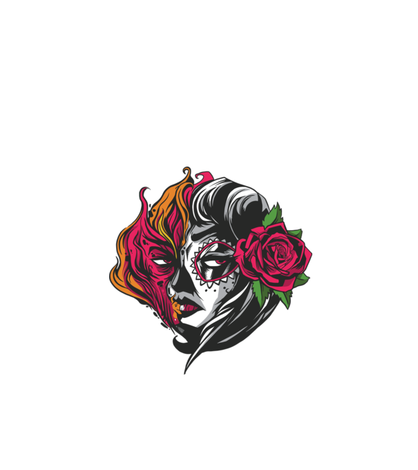 Fată Mexicană Demon model negru pe tricou