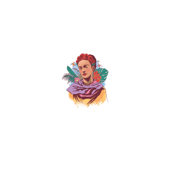 Portret Frida Kahlo model gri pe tricou