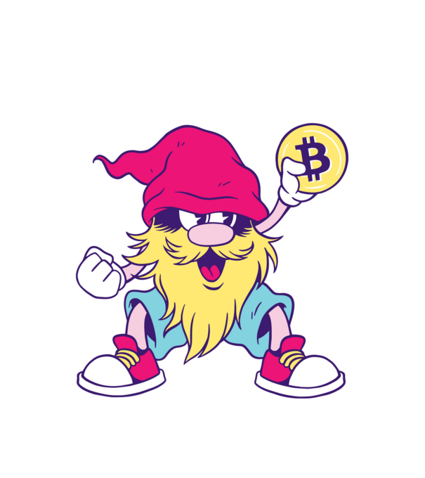Pitic Bitcoin model alb pe tricou