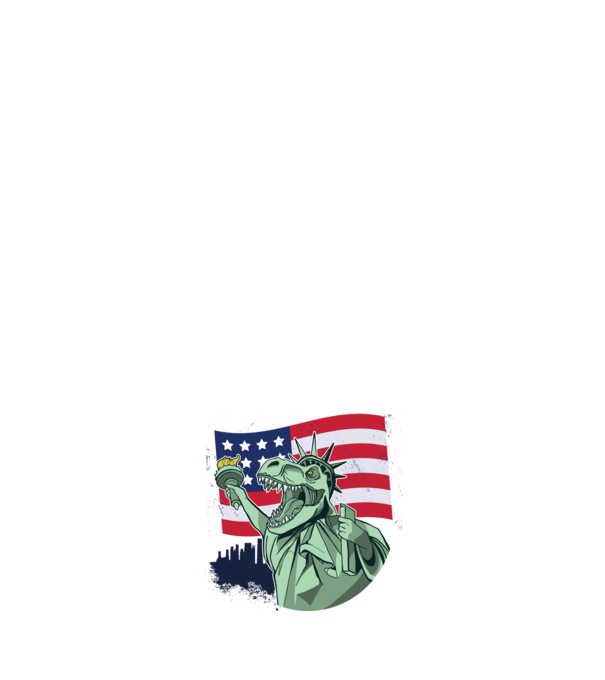 Ziua Independenței americane 4 iulie T-rex model alb pe tricou
