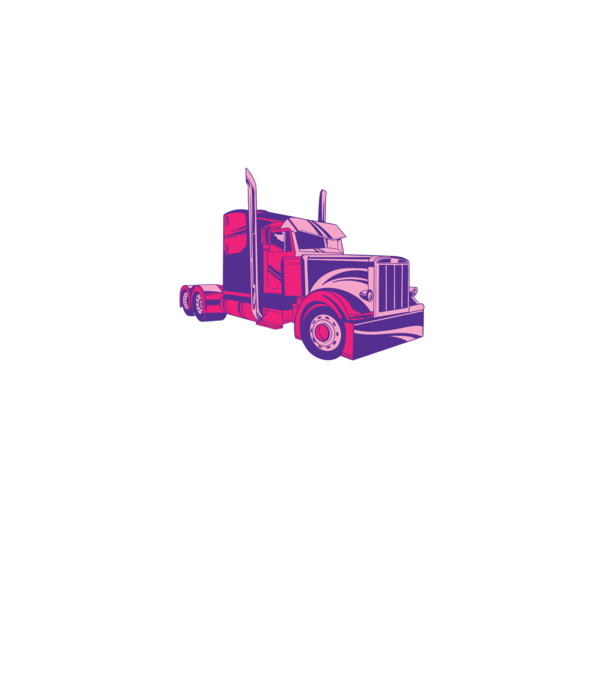 Camion roz model negru pe tricou