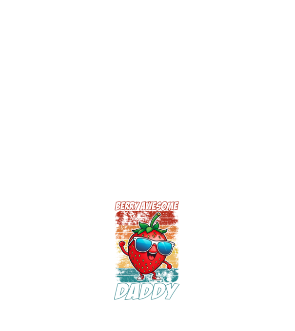 Berry Awesome Daddy Strawberry model albastru închis pe tricou