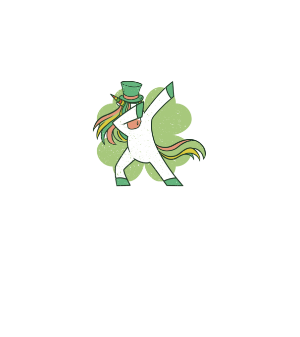St Patrick Unicorn DAB model negru pe tricou
