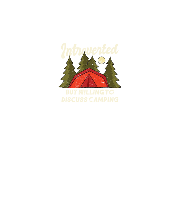 Camping Introvertit model negru pe tricou