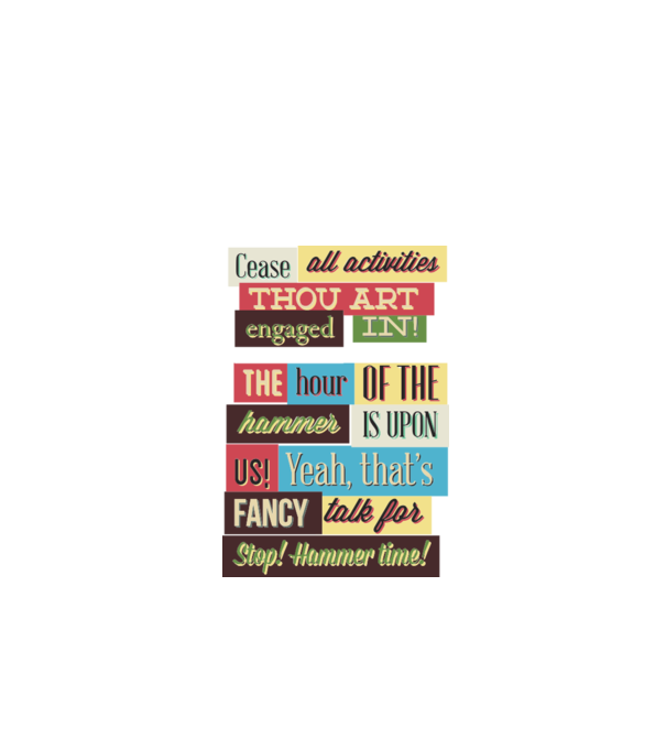 Cease all activities thou art engaged in model alb pe tricou