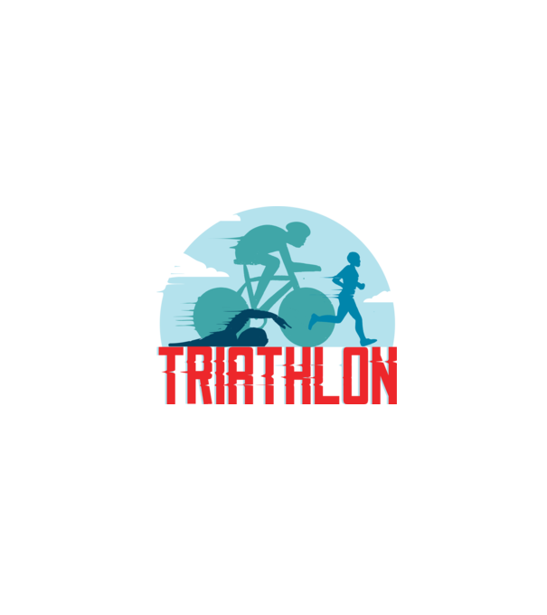 Triatlon Sport model turcoaz pe tricou