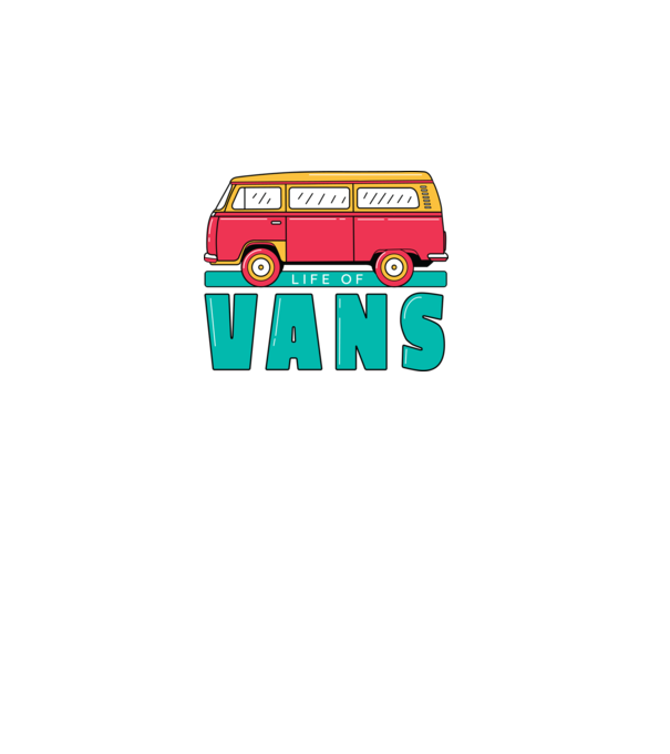 Life of Vans model alb pe tricou