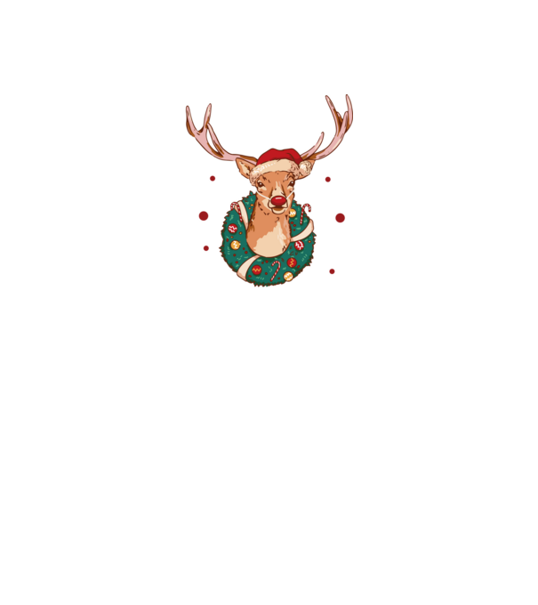 Oh deer, Christmas is here model negru pe tricou