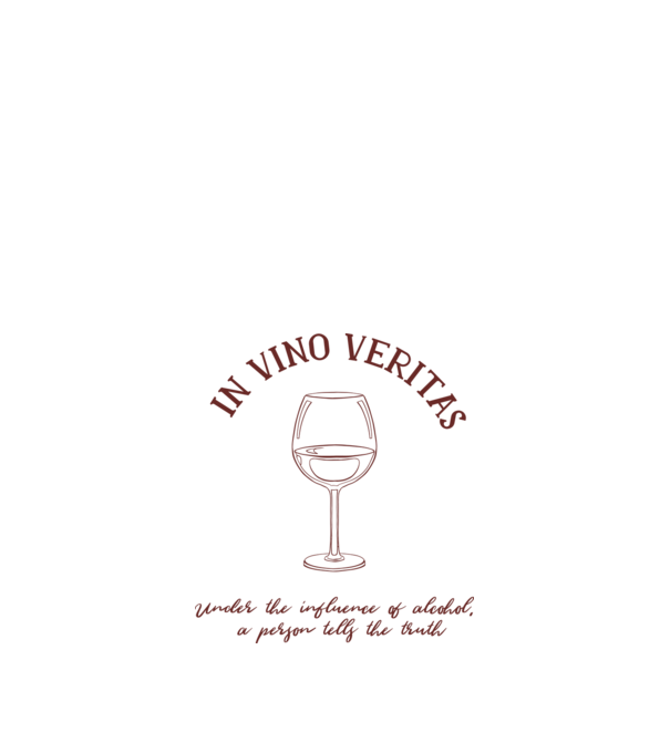 In Vino Veritas - Adevărul este în vin model alb pe tricou
