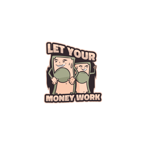 Let your money work model bordo pe tricou