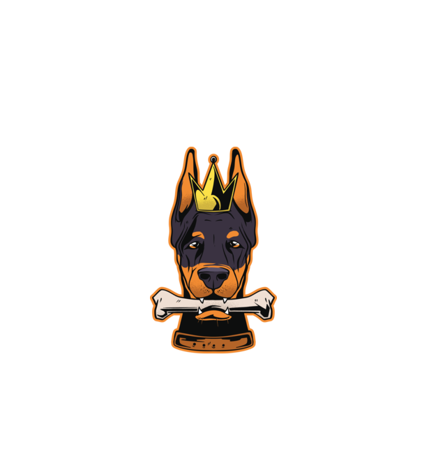 Rege Doberman model negru pe tricou