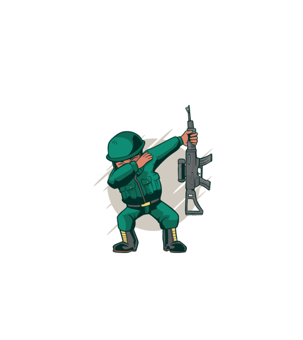 Soldat DAB model negru pe tricou
