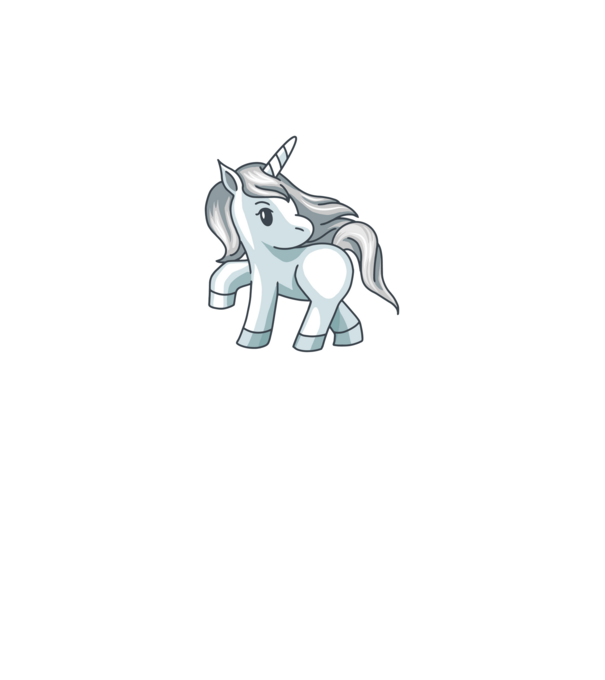 Unicorn de argint model mov pe tricou