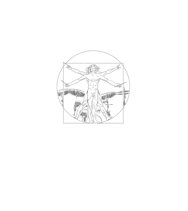 Da Vinci tobe model alb pe tricou
