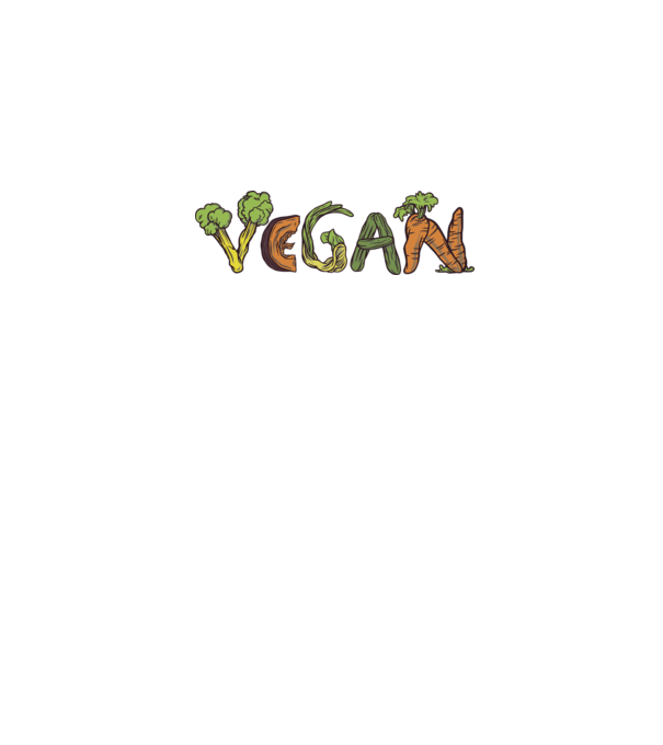 Inscripție legume vegan model alb pe tricou