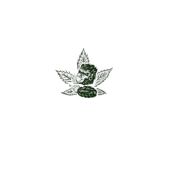 GORILĂ cannabis model nisipiu pe tricou