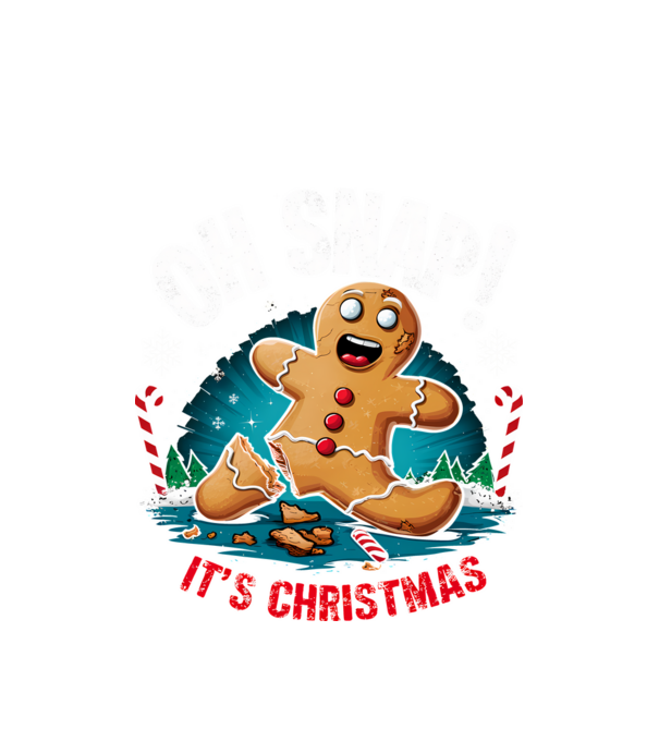 Oh snap! It's christmas Negru model alb pe tricou