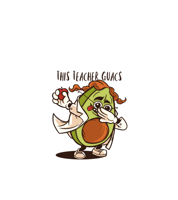 Profesor Avocado DAB model verde de măr pe tricou