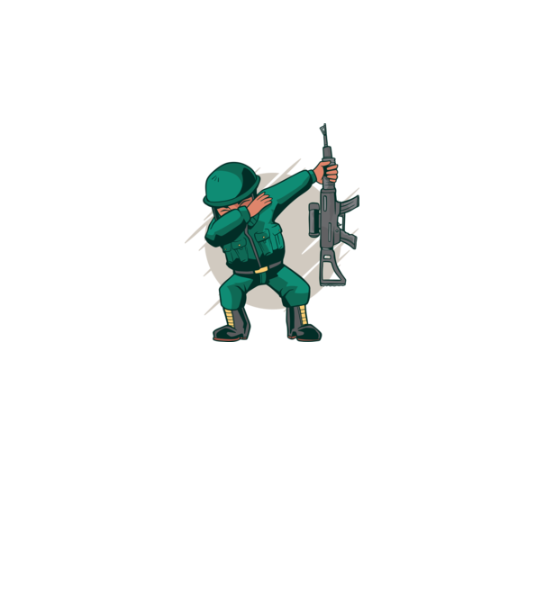 Soldat DAB model negru pe tricou