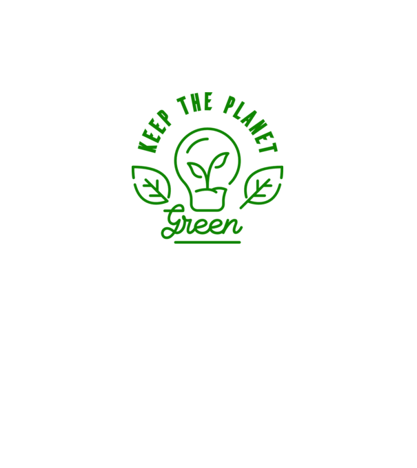 Keep The Planet Green - Ziua Pământului model alb pe tricou