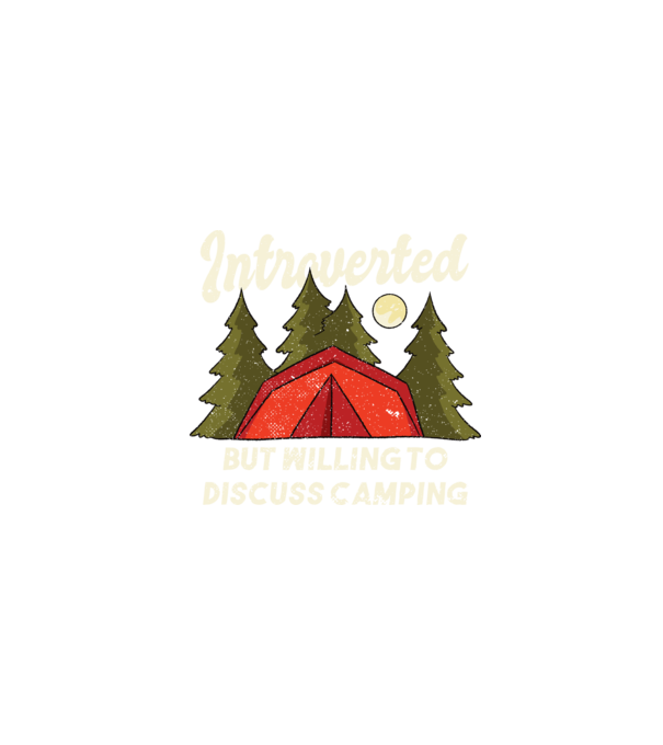 Camping Introvertit model negru pe tricou