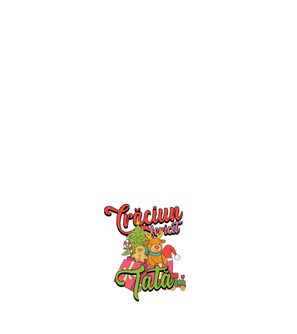 CRĂCIUN FERICIT TATĂ model negru pe tricou