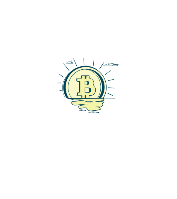 Bitcoin sunrise model gri pe tricou