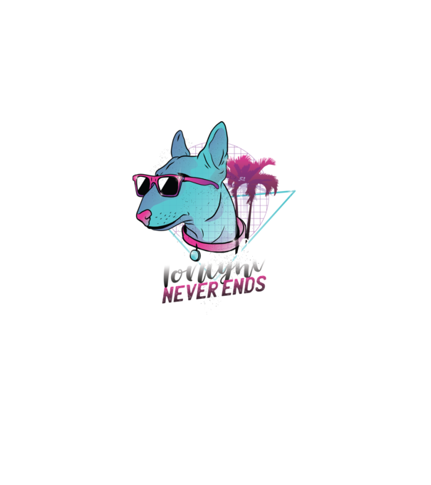 Bullterrier Neon Retro tricou amuzant model negru pe tricou