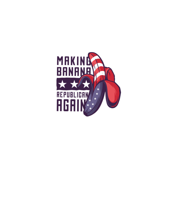 Make Banana Republican Again model gri pe tricou