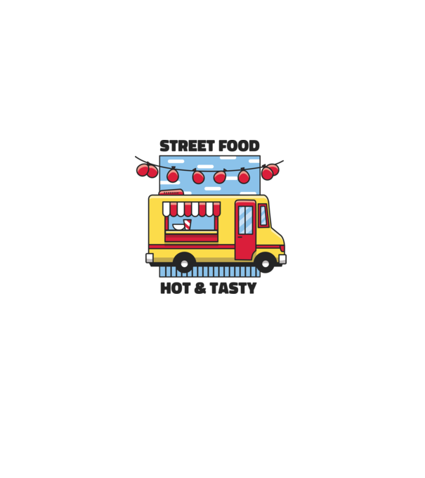 Foodtruck model turcoaz pe tricou