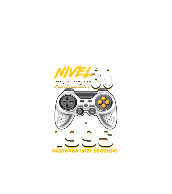 Nivel Finalizat 30 1995 model negru pe tricou