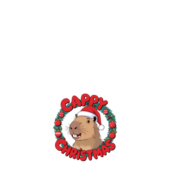 Cappy Christmas 1 model alb pe tricou