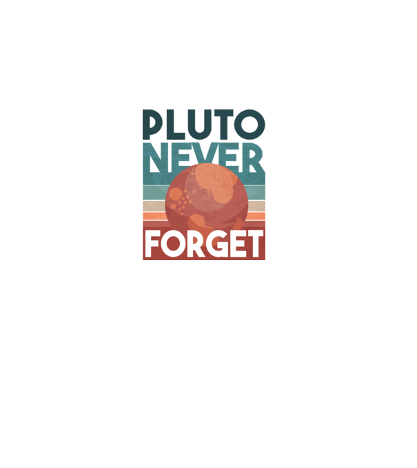 Pluto never forget model negru pe tricou