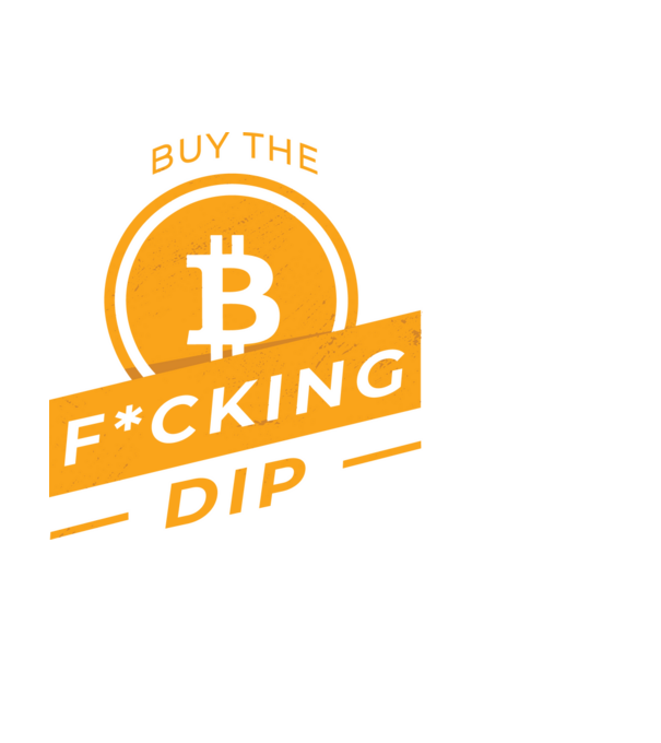 Bitcoin - Buy the fucking dip model alb pe tricou