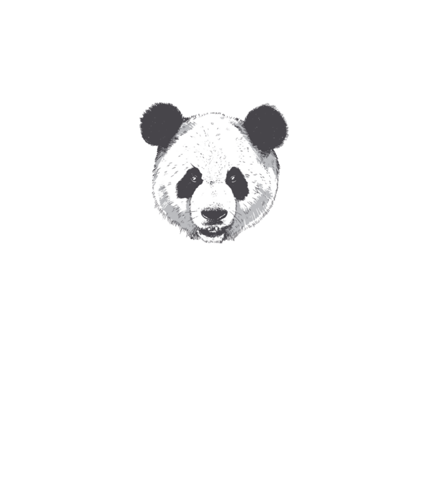 Cap de panda model alb pe tricou