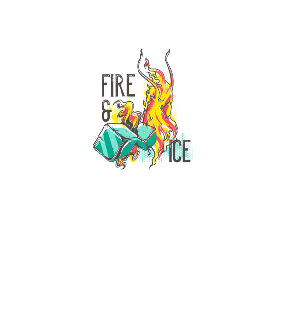 Fire and Ice model gri pe tricou