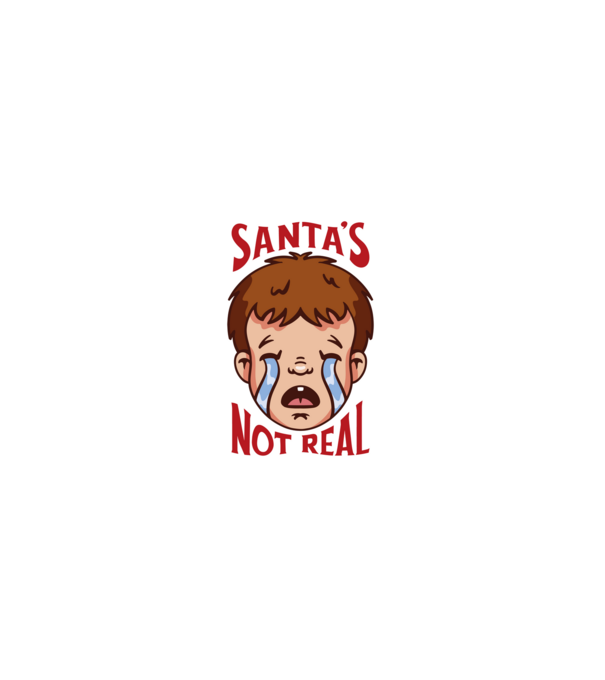 Santa's Not Real copil plângând model albastru deschis pe tricou