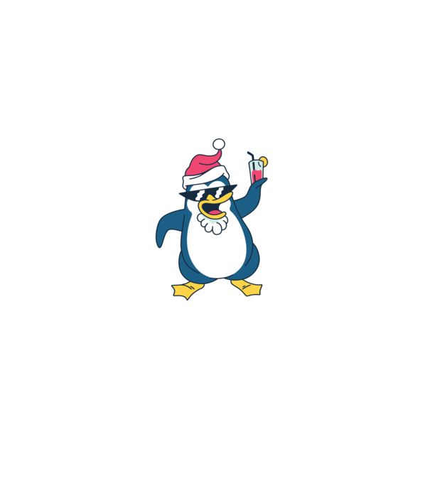 Pinguin de Crăciun model albastru deschis pe tricou