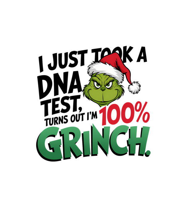 Grinch DNA test model alb pe tricou