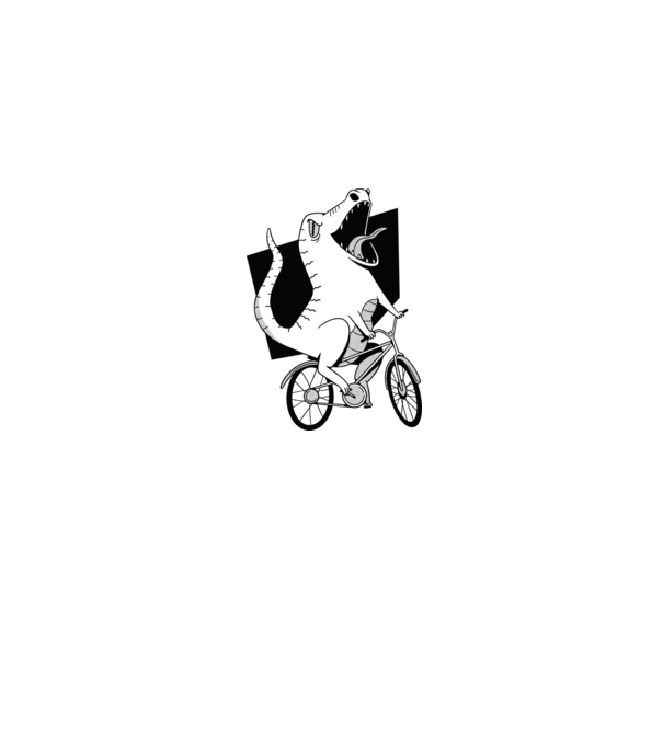Dinozaur cu bicicletă model albastru jeanși pe tricou