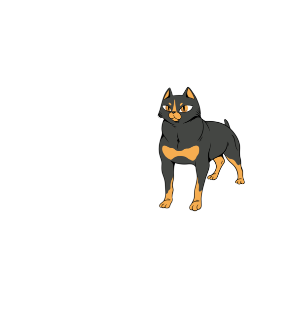 Rottweiler pisică model galben neon pe tricou